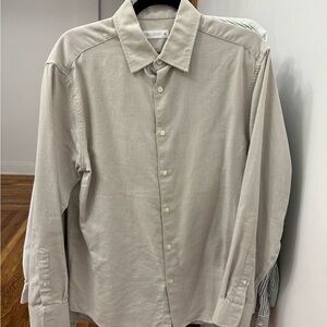 Zara Men's Casual Button-Down Shirt in Light Gray